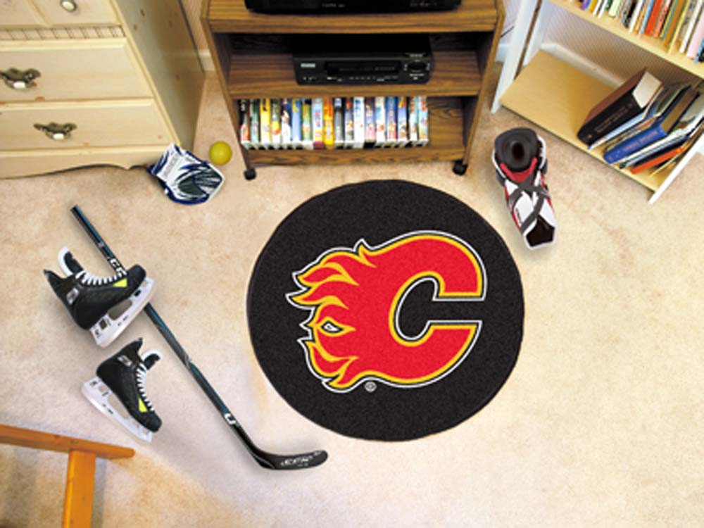 Calgary Flames 27" Round Puck Mat