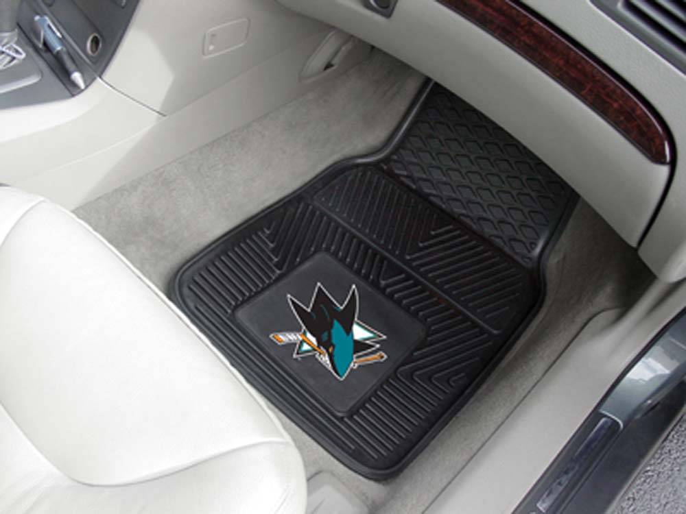 San Jose Sharks 18" x 27" Heavy Duty Vinyl Auto Floor Mat (Set of 2 Car Mats)