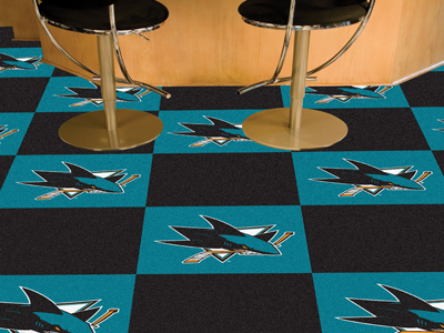 San Jose Sharks 18" x 18" Carpet Tiles (Box of 20)