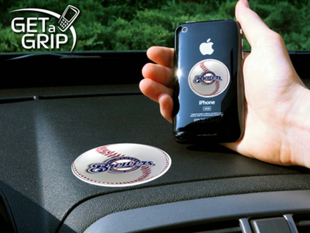 Milwaukee Brewers "Get a Grip" Cell Phone Holder (Set of 2)