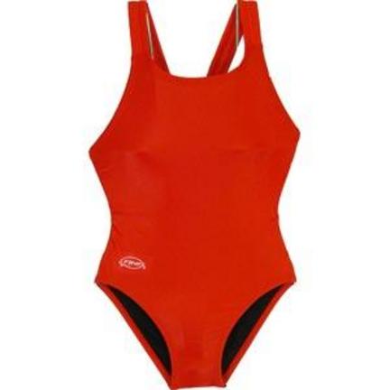 Solid Red Junior Women's Bladeback Swimsuit (Size 26)