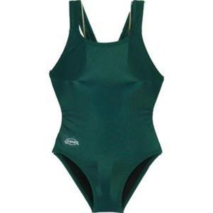 Solid Green Junior Women's Bladeback Swimsuit (Size 18)