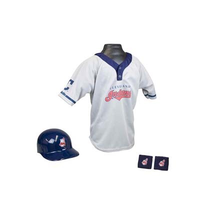 Franklin Cleveland Indians MLB Kid's Team Baseball Uniform Set (Ages 5 - 9)
