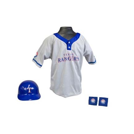 Franklin Texas Rangers MLB Kid's Team Baseball Uniform Set (Ages 5 - 9)