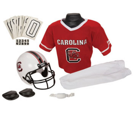 Franklin South Carolina Gamecocks DELUXE Youth Helmet and Football Uniform Set (Small)