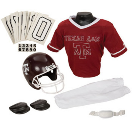 Franklin Texas A & M Aggies DELUXE Youth Helmet and Football Uniform Set (Small)