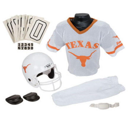Franklin Texas Longhorns DELUXE Youth Helmet and Football Uniform Set (Small)