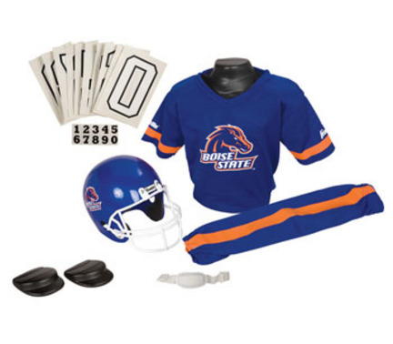 Franklin Boise State Broncos DELUXE Youth Helmet and Football Uniform Set (Small)