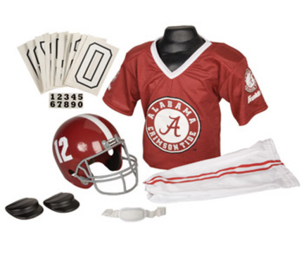 Franklin Alabama Crimson Tide DELUXE Youth Helmet and Football Uniform Set (Medium)