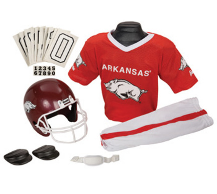 Franklin Arkansas Razorbacks DELUXE Youth Helmet and Football Uniform Set (Medium)