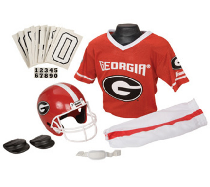 Franklin Georgia Bulldogs DELUXE Youth Helmet and Football Uniform Set (Medium)