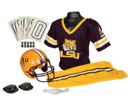 Franklin Louisiana State (LSU) Tigers DELUXE Youth Helmet and Football Uniform Set (Medium)