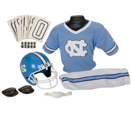 Franklin North Carolina Tar Heels DELUXE Youth Helmet and Football Uniform Set (Medium)