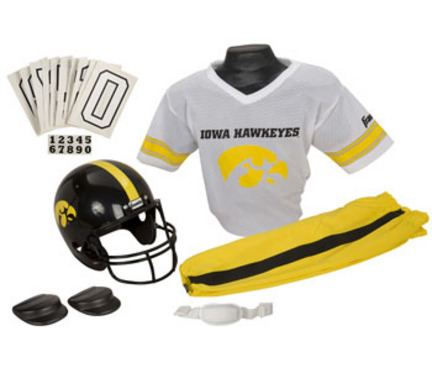 Franklin Iowa Hawkeyes DELUXE Youth Helmet and Football Uniform Set (Medium)