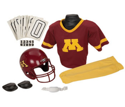 Franklin Minnesota Golden Gophers DELUXE Youth Helmet and Football Uniform Set (Medium)
