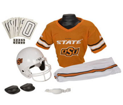 Franklin Oklahoma State Cowboys DELUXE Youth Helmet and Football Uniform Set Medium