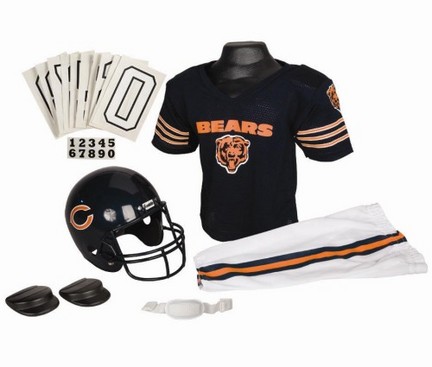 Franklin Chicago Bears DELUXE Youth Helmet and Football Uniform Set (Small)