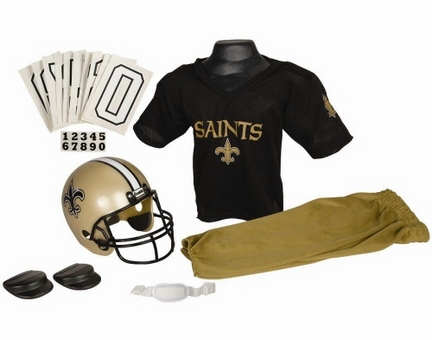 Franklin New Orleans Saints DELUXE Youth Helmet and Football Uniform Set (Small)