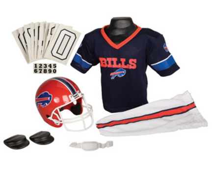 Franklin Buffalo Bills DELUXE Youth Helmet and Football Uniform Set (Small)