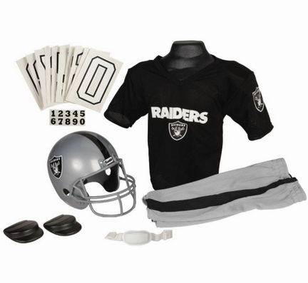 Franklin Oakland Raiders DELUXE Youth Helmet and Football Uniform Set (Small)