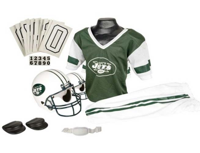 Franklin New York Jets DELUXE Youth Helmet and Football Uniform Set (Small)