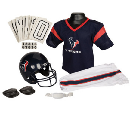 Franklin Houston Texans DELUXE Youth Helmet and Football Uniform Set (Small)