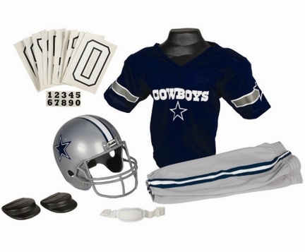 Franklin Dallas Cowboys DELUXE Youth Helmet and Football Uniform Set (Medium)
