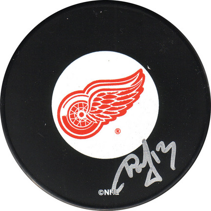 Pavel Datsyuk Autographed Detroit Red Wings Puck