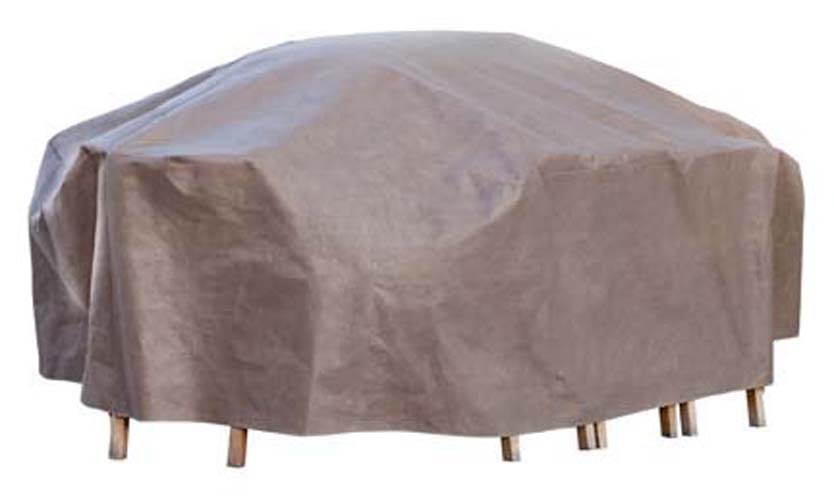 Duck Covers Patio Rectangle Table and Chair Set Cover with Duck Dome (127"L x 84"W x 29"H)