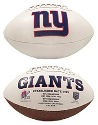 New York Giants Limited Edition Embroidered Signature Series Football from Fotoball
