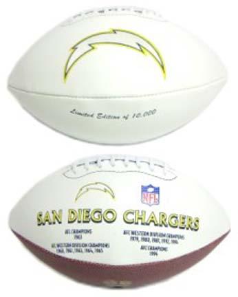 San Diego Chargers Limited Edition Embroidered Signature Series Football from Fotoball