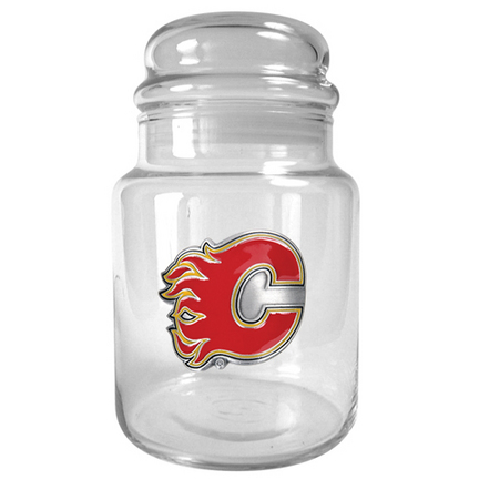 Calgary Flames 31 oz Glass Candy Jar