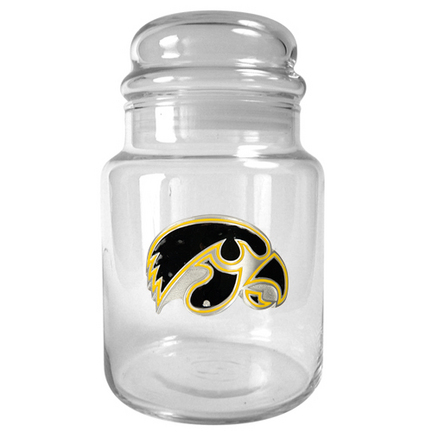 Iowa Hawkeyes 31 oz Glass Candy Jar