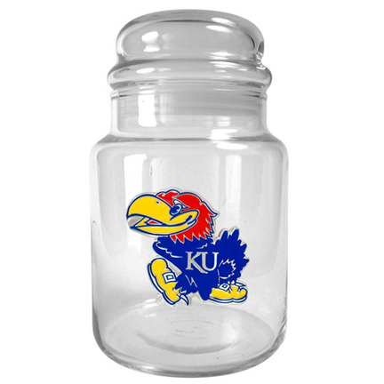Kansas Jayhawks 31 oz Glass Candy Jar