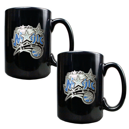 Orlando Magic 2 Piece Black Ceramic Mug Set