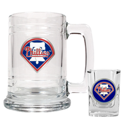 Philadelphia Phillies Boilermaker Set (15 oz. Mug and 2 oz. Shot Glass)