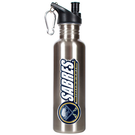 Buffalo Sabres 26 oz. Stainless Steel Water Bottle with Pop Up Spout 