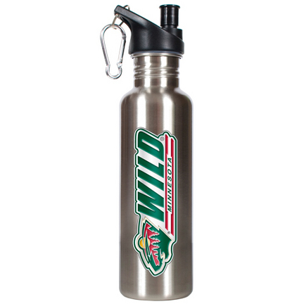 Minnesota Wild 26 oz. Stainless Steel Water Bottle with Pop Up Spout 