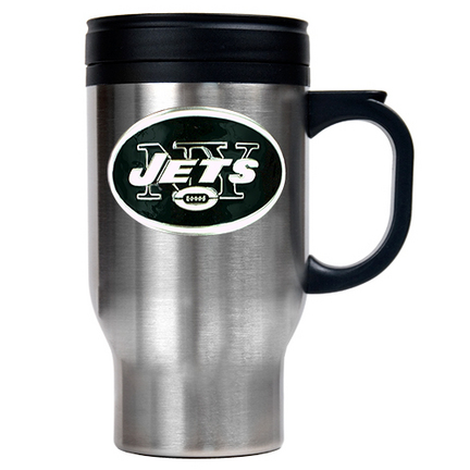 New York Jets 16 oz. Stainless Steel Travel Mug