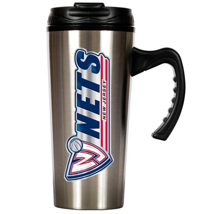 New Jersey Nets 16 oz. Stainless Steel Travel Mug