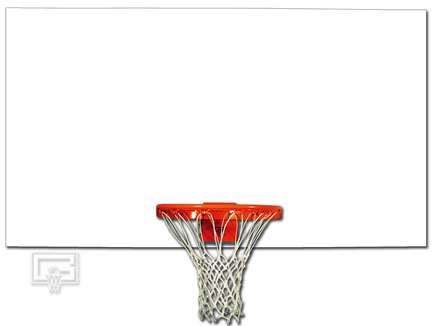 42" x 72" White Steel Rectangular Backboard