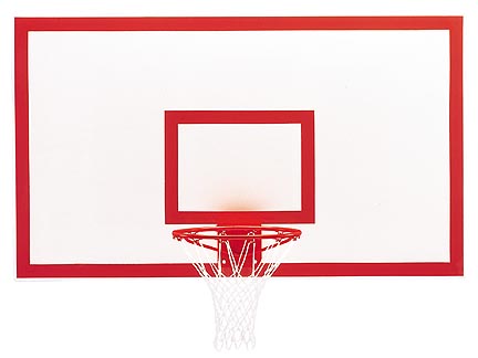 42" x 72" Rectangular Fiberglass Basketball Backboard with Markings