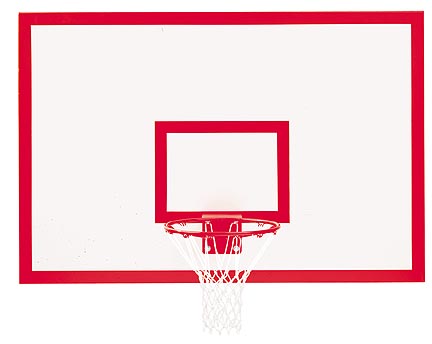 42" x 72" Rectangular Wood Basketball Backboard with Markings from Gared