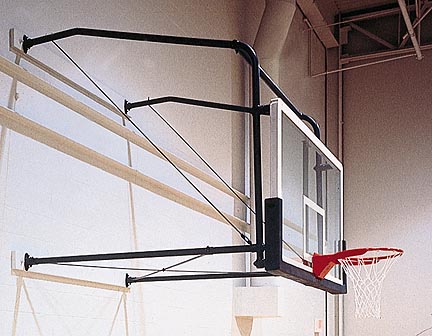 Four-Point Stationary Wall Mount with Adjustable 6' - '9' Extension from Gared (For Rectangular Backboards)