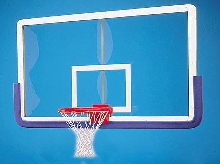 Outer Limit Pro 42" x 72" Rectangular Glass Basketball Backboard with Center Strut Reinforcer