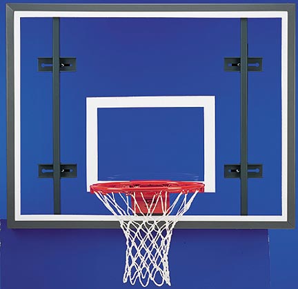 42" x 54" Rectangular Steel Frame Glass Conversion Basketball Backboard with Adapter Kit