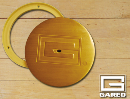 8" Outside, 6 5/8" Inside Diameter Swivel Brass Cover Plate