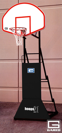HOOPS 21&trade; "3 ON 3" Height Adjustable Portable Basketball Backstop with Pad