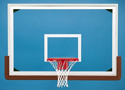 48" x 72" Rectangular Glass Basketball Backboard - In Aluminum Framing