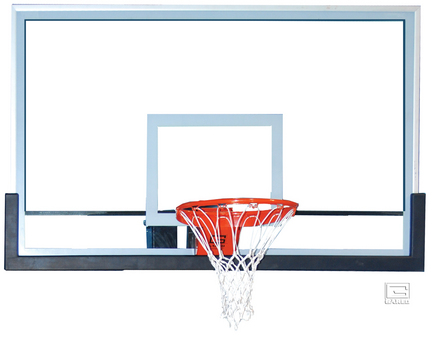 42” x 72” Glass Rectangular Basketball Backboard with Clear View